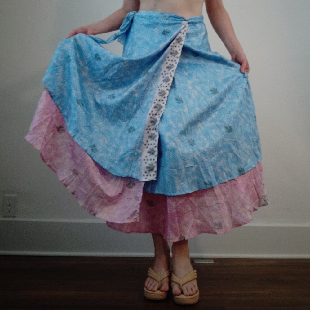 N.I.M.M.I Lightweight Flowing Wrap Skirt